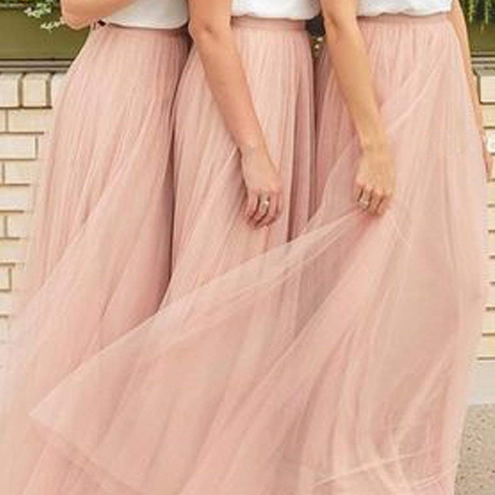 NWT High waist Blush Tulle Holiday Formal Skirt